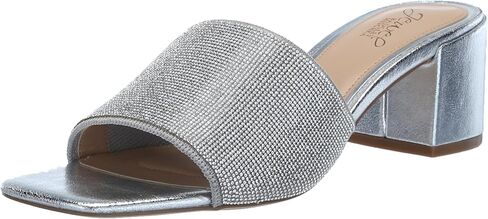 Jewel Badgley Mischka Harlyn Block Heeled Mules with Crystal Vamp in Saudi Arabia