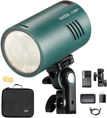 Godox AD100 Pro with AKR1 kit for Photography AD100pro Strobe Flash Light Portable 100Ws 2600mAh Battery 2.4G Wilreless X System 1/8000 HSS 0.01-1.5s Recycling 360 Full Power Flashes in Saudi Arabia