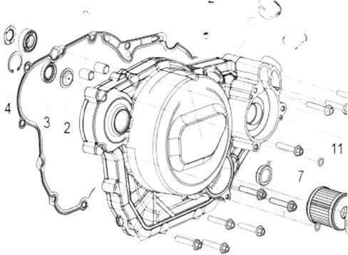Motorcycle Clutch Cover Gasket 16 17 18 19 20 21 22 BN251 TRK251 ABS TNT 25 Leoncino 250 in Saudi Arabia