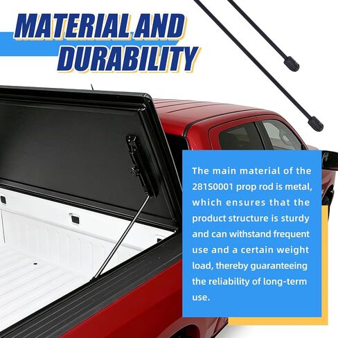 2 Pack 281S0001 Replacement Prop Rod for 10mm Ball-Stud, Universal Rear Tonneau Cover Lid Lift Supports, Compatible with Hard Tri-Fold Pickup/Truck Bed, Truck Cover, Tonneau Cover, Trailer Cover in Saudi Arabia