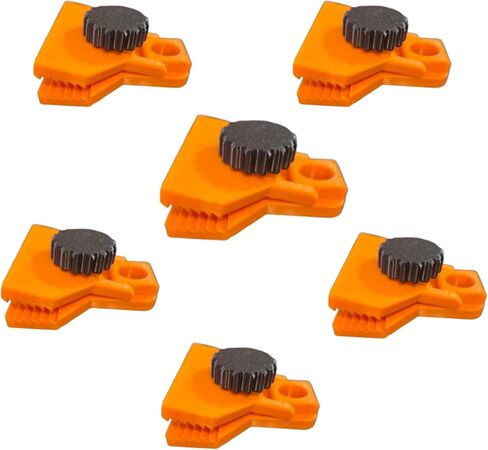 Wide Mouth Tarp Clips Heavy Duty 6 Pack, Made in USA PETG Tarp Clamps with Adjustable Screw, No Grommets Needed, 1/2" Jaw Opening for Tarps, Canopies, Truck Beds, Camping Tie Downs (6) in Saudi Arabia