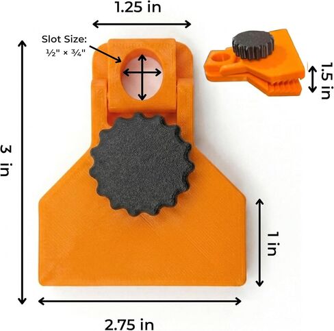 Wide Mouth Tarp Clips Heavy Duty 6 Pack, Made in USA PETG Tarp Clamps with Adjustable Screw, No Grommets Needed, 1/2" Jaw Opening for Tarps, Canopies, Truck Beds, Camping Tie Downs (6) in Saudi Arabia