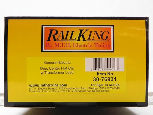 M.T.H. Electric Trains MTH RAILKING GE DEP. Center Flat W/Transformer O Gauge Train CAR 30-76931 in Saudi Arabia