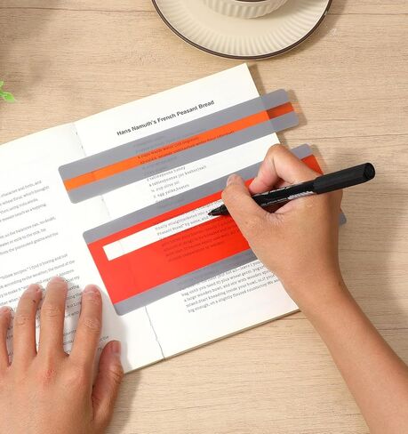 16 Pcs Line Readers for Students, 2 Styles Guided Reading Strips Reading Trackers for Kids - PVC Highlight & Colored Overlay Line Trackers Bookmark (8 Small/8 Large, 9.4 x 5.1 in) in Saudi Arabia