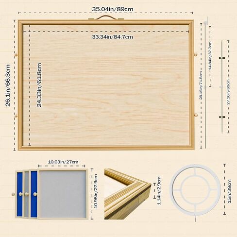 1500 Pcs Portable Jigsaw Puzzle Board with 4 Drawers and Cover, Adjustable Puzzle Table, Frame for Wall Art Display 33.3"x24.2" in Saudi Arabia