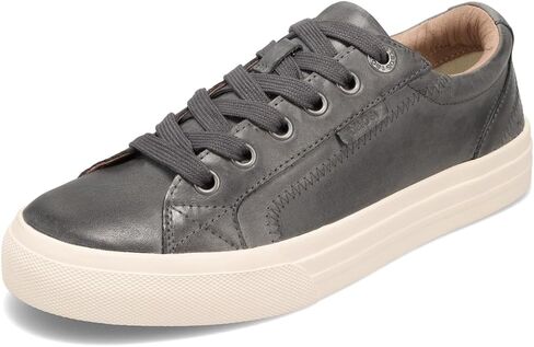 Taos Plim Soul Lux Women's Sneaker - Soft Premium Leather Lace Up Sneakers with All Day Walking Comfort and Support Champagne 10 (M) US in Saudi Arabia