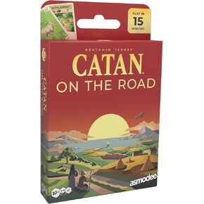 CATAN On The Road - إصدار لعبة البطاقات المحمولة من CATAN للسفر واللعب السريع، وبناء التجارة والاستقرار في أي مكان، متعة عائلية للأطفال والكبار، للأعمار من 10 سنوات فما فوق، 3-4 لاعبين، وقت لعب لمدة 15 دقيقة in Kuwait