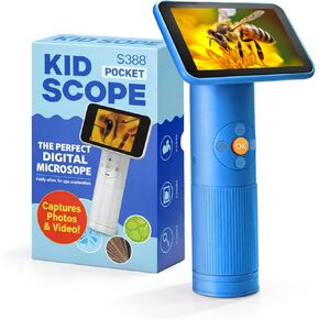 Microscope for Kids, Handheld Digital Microscope with 2.8" Screen, Easy Focus, Photo & Video, Up to 1600x, STEM Science Gift for Outdoor Exploration & Homeschool, Ages 5+ in Saudi Arabia