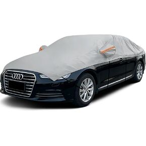 Waterproof Half Car Cover for Large SUV L, Outdoor Roof & Windshield Protector with Cotton Liner, All Weather Top Half Cover for Rain, Snow, Sun, Dust and Debris, Fits Most Full Size SUVs in Saudi Arabia