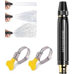 Metal High-Pressure Water Gun with Booster Nozzle – Adjustable Spray Patterns for Car Washing, Garden Watering & Outdoor Cleaning – Includes 2 Hose Clamps in Saudi Arabia