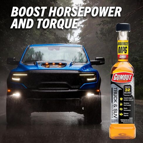 Gumout 510397 Truck and SUV Endurance Fuel Additive, Cleans & Restores Heavy Duty Engine, Maximum Protection for Bigger Engines, Easy Pour & Go - Treats up to 32 Gallons per Bottle -10 Fl Oz in Saudi Arabia