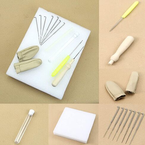 Basic Toolkit,1set Needle Felting Starter Wool Felt Tools Mat+Accessories Craft+Needle in Saudi Arabia