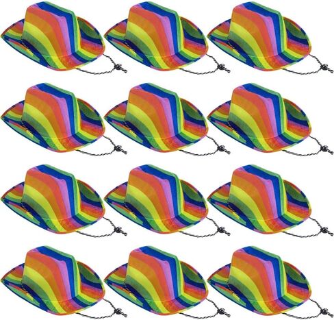 Fun Express Rainbow Cowboy Hat - 12 Pieces in Saudi Arabia
