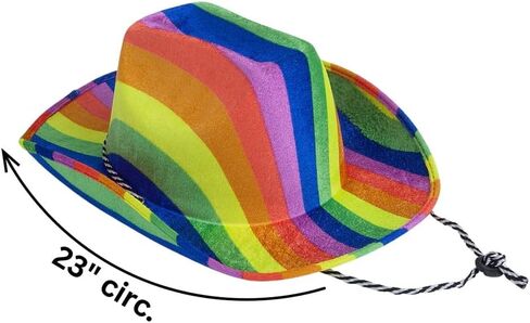 Fun Express Rainbow Cowboy Hat - 12 Pieces in Saudi Arabia