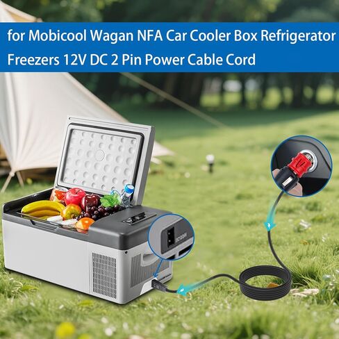 Mini Fridge 12V DC 2 Pin Power Cord Compatible with Mobicool Wagan NFA Car Cooler Box Refrigerator Freezers Power Extension Cable 8.2 FT (2.5M) in Saudi Arabia