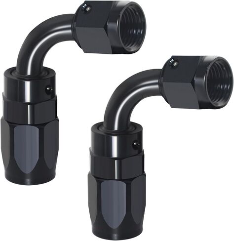 6AN Fitting, 2PCS 6AN Hose End Fittings, 6 AN Straight Fittings for CPE Braided Hose(Black). in Saudi Arabia
