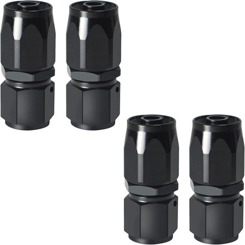 6AN Fitting, 2PCS 6AN Hose End Fittings, 6 AN Straight Fittings for CPE Braided Hose(Black). in Saudi Arabia