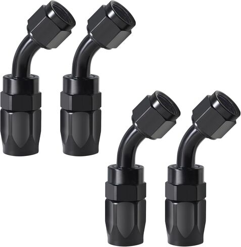6AN Fitting, 2PCS 6AN Hose End Fittings, 6 AN Straight Fittings for CPE Braided Hose(Black). in Saudi Arabia