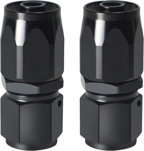 6AN Fitting, 2PCS 6AN Hose End Fittings, 6 AN Straight Fittings for CPE Braided Hose(Black). in Saudi Arabia