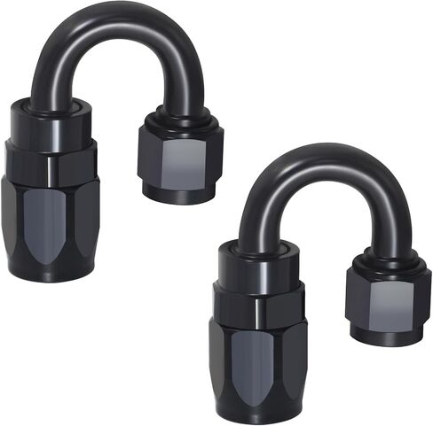 6AN Fitting, 2PCS 6AN Hose End Fittings, 6 AN Straight Fittings for CPE Braided Hose(Black). in Saudi Arabia