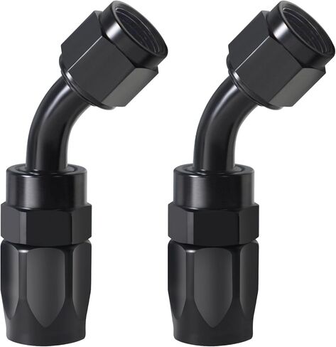 6AN Fitting, 2PCS 6AN Hose End Fittings, 6 AN Straight Fittings for CPE Braided Hose(Black). in Saudi Arabia