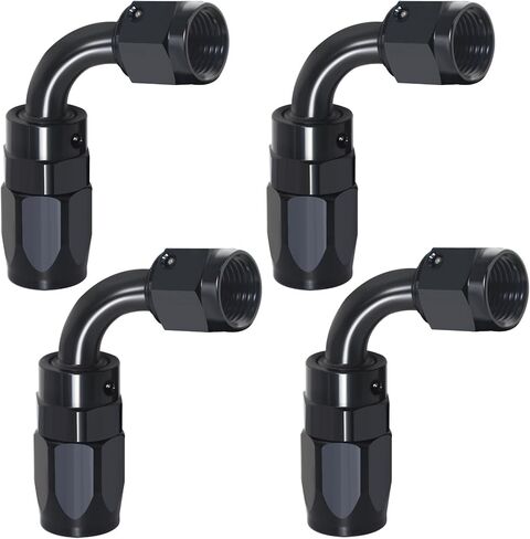 6AN Fitting, 2PCS 6AN Hose End Fittings, 6 AN Straight Fittings for CPE Braided Hose(Black). in Saudi Arabia