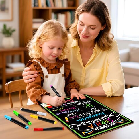 First & Last Day of School Sign, 14x11.3 Inch Double-Sided 1st Day of School Chalkboard with 6 Erasable Chalk Markers, Lightweight Reusable My First Day of School Board for Kids Parents Teachers in Saudi Arabia