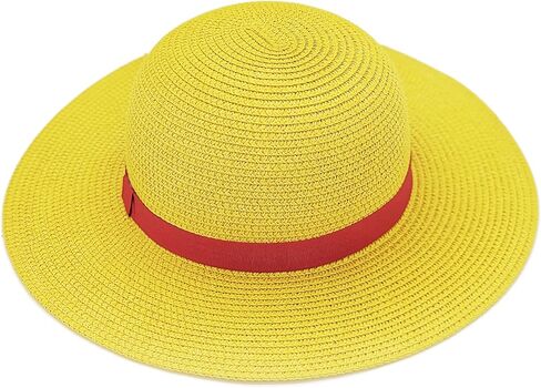 sealche] Luffy Straw Hat (ONE Piece Luffy Cosplay Costume) kids yelow Japanese cartoons in Saudi Arabia