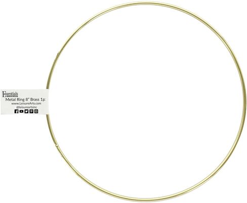 Essentials By Leisure Arts Metal Ring 8" Brass – for Macrame Rings, Metal Hoops for Crafts, and DIY Projects. Ideal Rings Crafts and Home Decor in Saudi Arabia