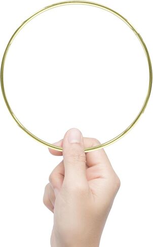 Essentials By Leisure Arts Metal Ring 8" Brass – for Macrame Rings, Metal Hoops for Crafts, and DIY Projects. Ideal Rings Crafts and Home Decor in Saudi Arabia
