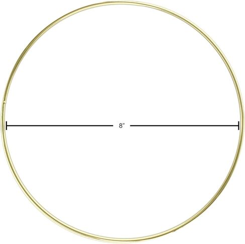 Essentials By Leisure Arts Metal Ring 8" Brass – for Macrame Rings, Metal Hoops for Crafts, and DIY Projects. Ideal Rings Crafts and Home Decor in Saudi Arabia