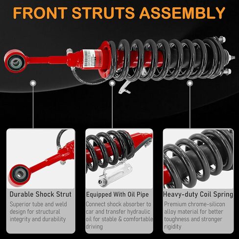 Front Struts Shock Absorber Assembly w/Coil Springs for Toyota 4Runner Limited 4WD 2010-2024 4.0L V6 48520-80232 48520-35390 48510-80499 48510-35370 in Kuwait