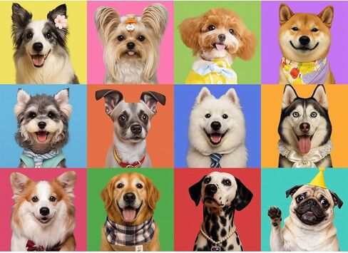 300 Pieces Puzzles for Adults, Multicolor Dogs Puzzle for Adults Children Seniors, Challenging Funny Dogs Puzzles for Kids Ages 8-10 10-12, Great Gift for Family Friends in Saudi Arabia