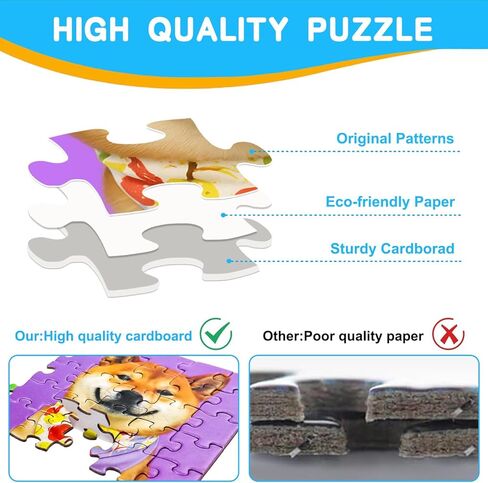 300 Pieces Puzzles for Adults, Multicolor Dogs Puzzle for Adults Children Seniors, Challenging Funny Dogs Puzzles for Kids Ages 8-10 10-12, Great Gift for Family Friends in Saudi Arabia