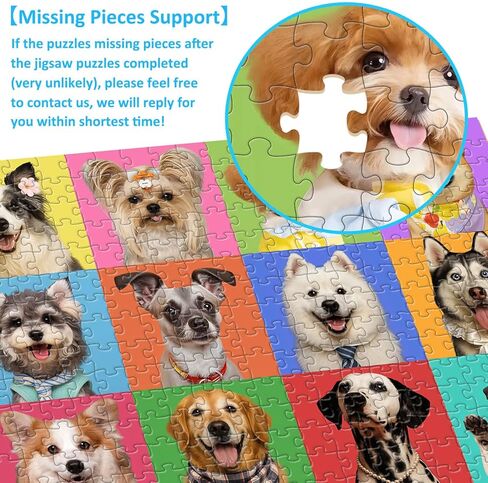 300 Pieces Puzzles for Adults, Multicolor Dogs Puzzle for Adults Children Seniors, Challenging Funny Dogs Puzzles for Kids Ages 8-10 10-12, Great Gift for Family Friends in Saudi Arabia
