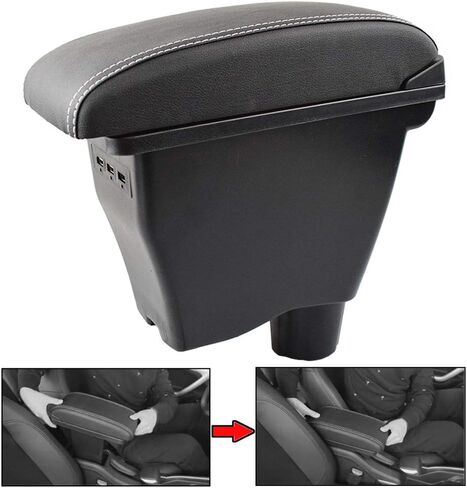 وحدة تحكم بمسند الذراع المركزي لـ Smart Fortwo 453 2014-2019 صندوق تخزين جديد واجهة USB تعديل المحتوى Forfour in Saudi Arabia