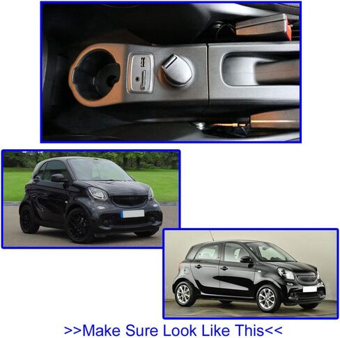 وحدة تحكم بمسند الذراع المركزي لـ Smart Fortwo 453 2014-2019 صندوق تخزين جديد واجهة USB تعديل المحتوى Forfour in Saudi Arabia