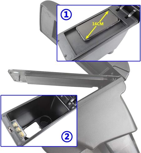 وحدة تحكم بمسند الذراع المركزي لـ Smart Fortwo 453 2014-2019 صندوق تخزين جديد واجهة USB تعديل المحتوى Forfour in Saudi Arabia