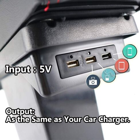 وحدة تحكم بمسند الذراع المركزي لـ Smart Fortwo 453 2014-2019 صندوق تخزين جديد واجهة USB تعديل المحتوى Forfour in Saudi Arabia
