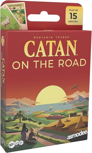 CATAN On The Road - إصدار لعبة البطاقات المحمولة من CATAN للسفر واللعب السريع، وبناء التجارة والاستقرار في أي مكان، متعة عائلية للأطفال والكبار، للأعمار من 10 سنوات فما فوق، 3-4 لاعبين، وقت لعب لمدة 15 دقيقة in Kuwait