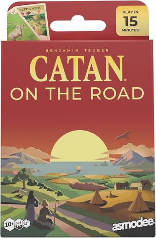 CATAN On The Road - إصدار لعبة البطاقات المحمولة من CATAN للسفر واللعب السريع، وبناء التجارة والاستقرار في أي مكان، متعة عائلية للأطفال والكبار، للأعمار من 10 سنوات فما فوق، 3-4 لاعبين، وقت لعب لمدة 15 دقيقة in Kuwait