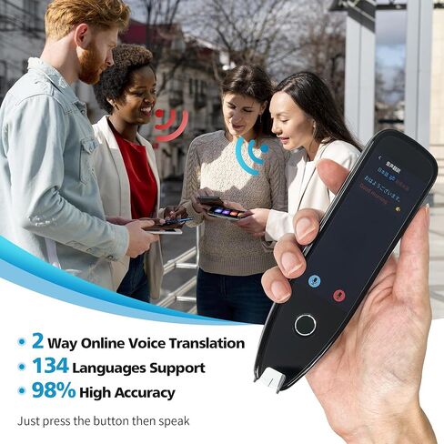 Translation Pen - Dyslexia Reading Tools for Kids, Text to Speech Scanning Pen, Support 130+ Languages Translator Pen for Language Leaners, Travel Business Offline Voice & Photo Translation in Saudi Arabia