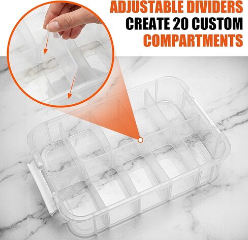 منظمات الحرف اليدوية وتخزينها من 4 طبقات من CraftGenes مع درجين قابلين للإزالة، وحقيبة مستلزمات فنية كبيرة مع 20 مقسمًا قابلاً للتعديل، وصندوق خياطة محمول للخرز، واللوازم الحرفية، وسجلات القصاصات والأدوات in Kuwait