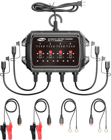 TOPDC Automatic Battery Charger & Maintainer – Smart Trickle Charger for Car, Motorcycle, Boat, Lawn Tractor, RV, ATV – Lead-Acid (AGM/STD/Gel) & LiFePO4 (LFP) (10A) in Saudi Arabia