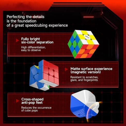 LiangCuber QY Toys Speed Cube 3x3 Magnetic - 56mm High Performance Stickerless Puzzle Cube 3x3x3 in Saudi Arabia