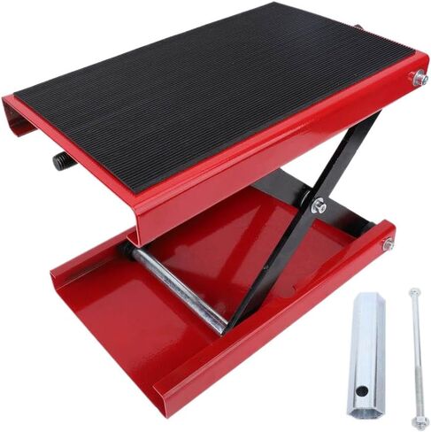 Motorcycle Scissor Jack 3.35-13.39 in Adjustable Lift Stand 500 Kg Capacity Compatible with Motorcycles in Saudi Arabia