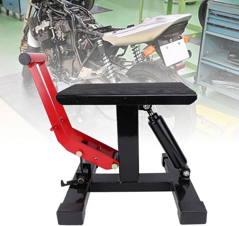 Drfeify Motorcycle Jack Stand Lift, Hydraulic Adjustable Capacity 330lbs for Offroad Maintenance and Repair in Saudi Arabia