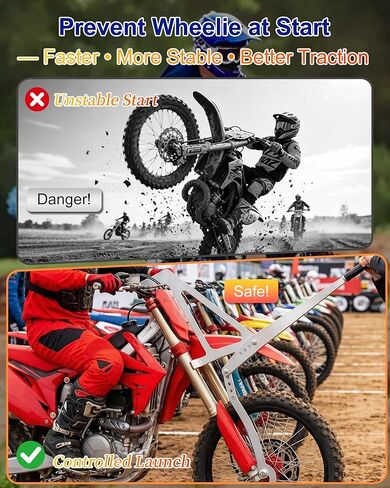Motocross Start Assist Device, Front Fork Compression Tool for Faster Starts, Prevent Wheelie & Improve Traction, Dirt Bike Holeshot Device for Racing, Fit for Off-Road Motorcycle in Saudi Arabia