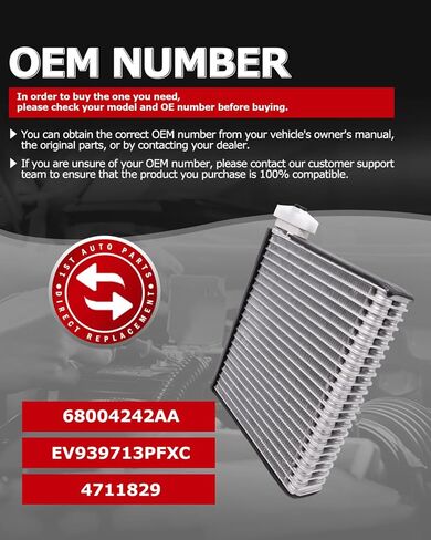 1ST 68004242AA A/C Evaporator Core Fits for Dodge Ram 1500 Ram 2500 Ram 3500 Ram 4500 Ram 5500 Pickup 2006-2010, Replaces OE: EV939713PFXC 4711829 in Saudi Arabia