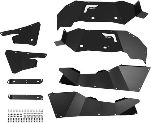 Rear Inner Fender Liners for Off-Road Vehicles, Aluminum Wheel Well Protection Panels, Black Powder Coated, Heavy Duty Bolt-On Design in Saudi Arabia